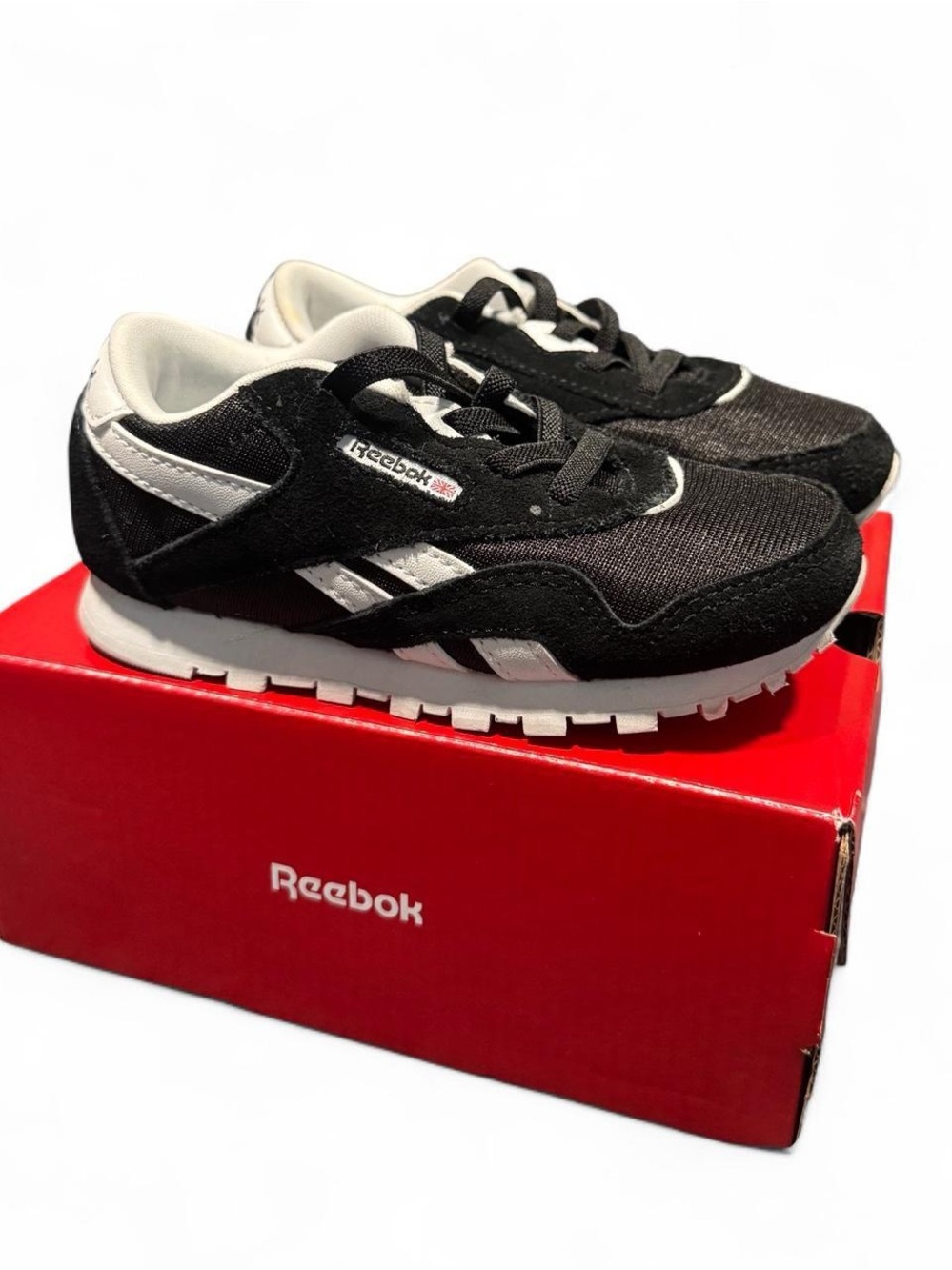 Reebok Kids Black & White Low-Top Athletic Sneakers